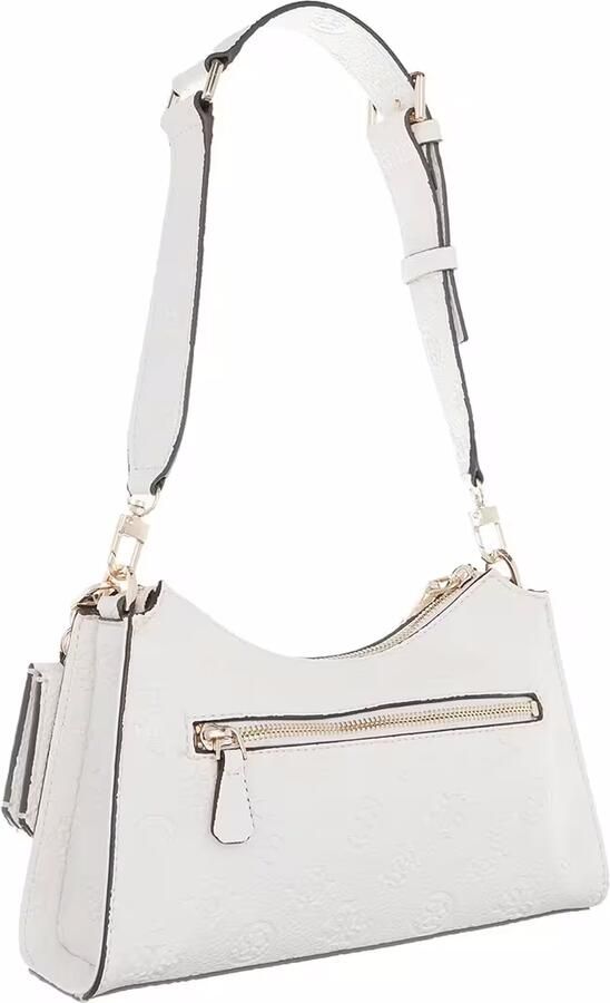 Guess Witte Schoudertas met Peony en 4G Logo White Dames