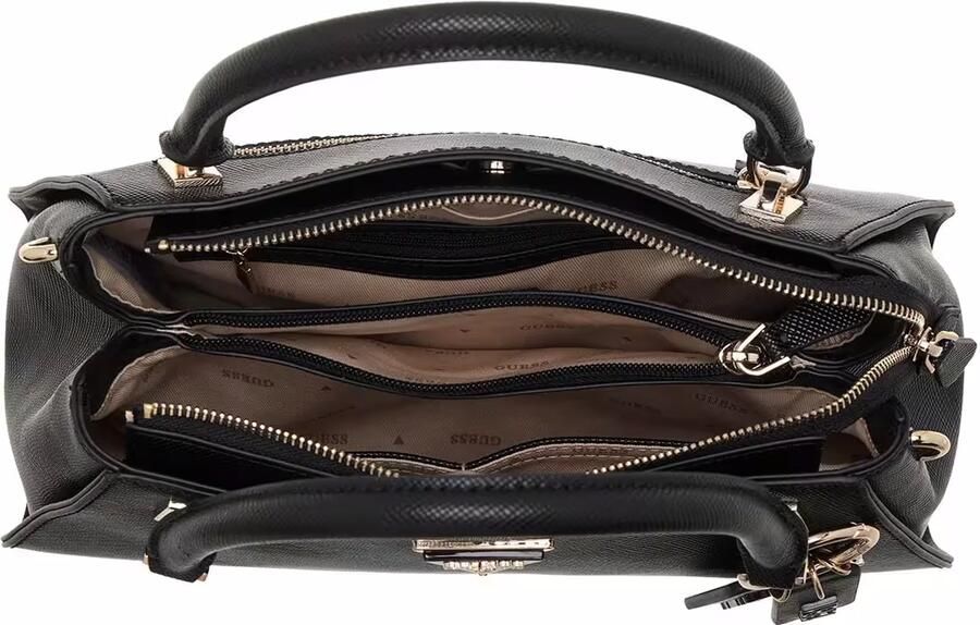 Guess Zwarte Schoudertas Handtas met Rits Black Dames - Foto 2