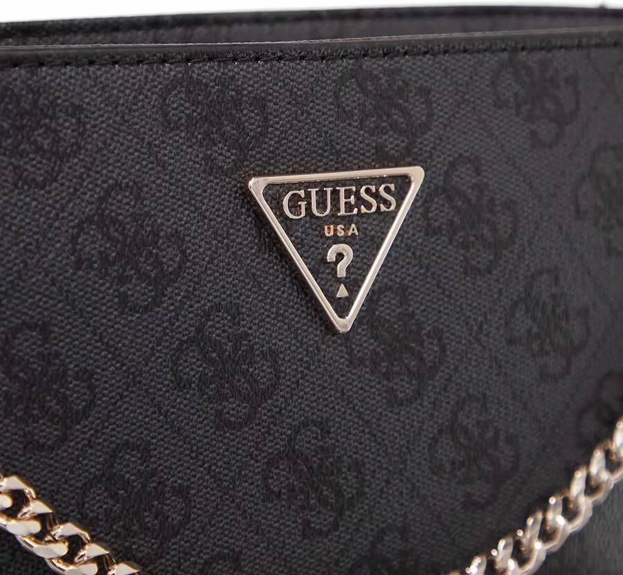 Guess Satchels Noelle Mini Top Zip Shoulder in donkergrijs