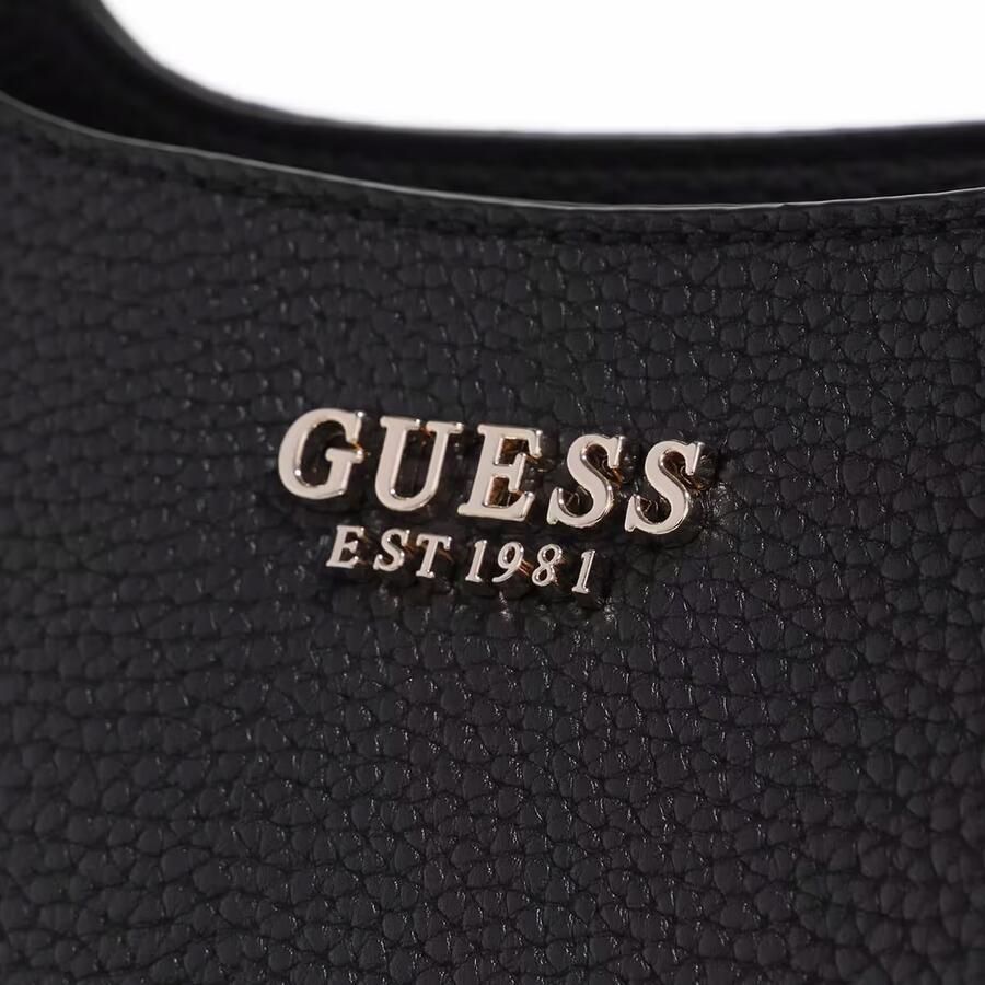 Guess Zwarte leren handtas met drukknoopsluiting Black Dames - Foto 4