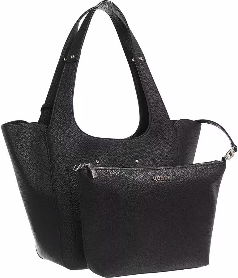 Guess Zwarte leren handtas met drukknoopsluiting Black Dames - Foto 2