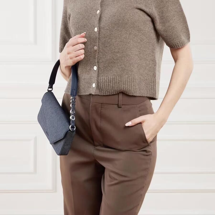 HUGO Clutch met labelapplicatie model 'Mel'