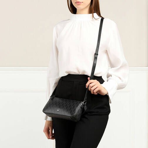 HUGO Schoudertas met all-over logo model 'Lexi Baguette'
