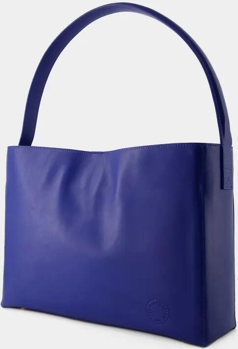 Ines De La Fressange Hobo bags Leonore L Shoulder Bag Leather Blue Cobalt in blauw