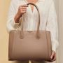 Isabel Bernard Aktetas Honoré Cloe Taupe Calfskin Leather Handbag in beige - Thumbnail 1