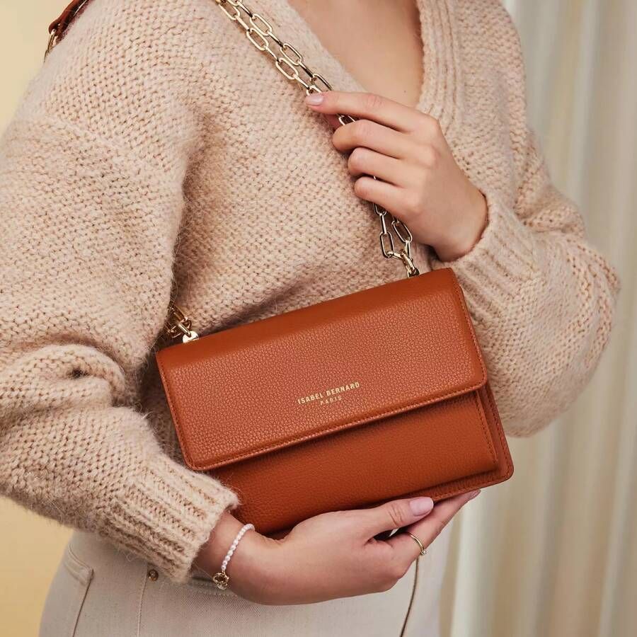 Isabel Bernard Crossbody bags Femme Forte Valerie Cognac Calfskin Leather Should in cognac
