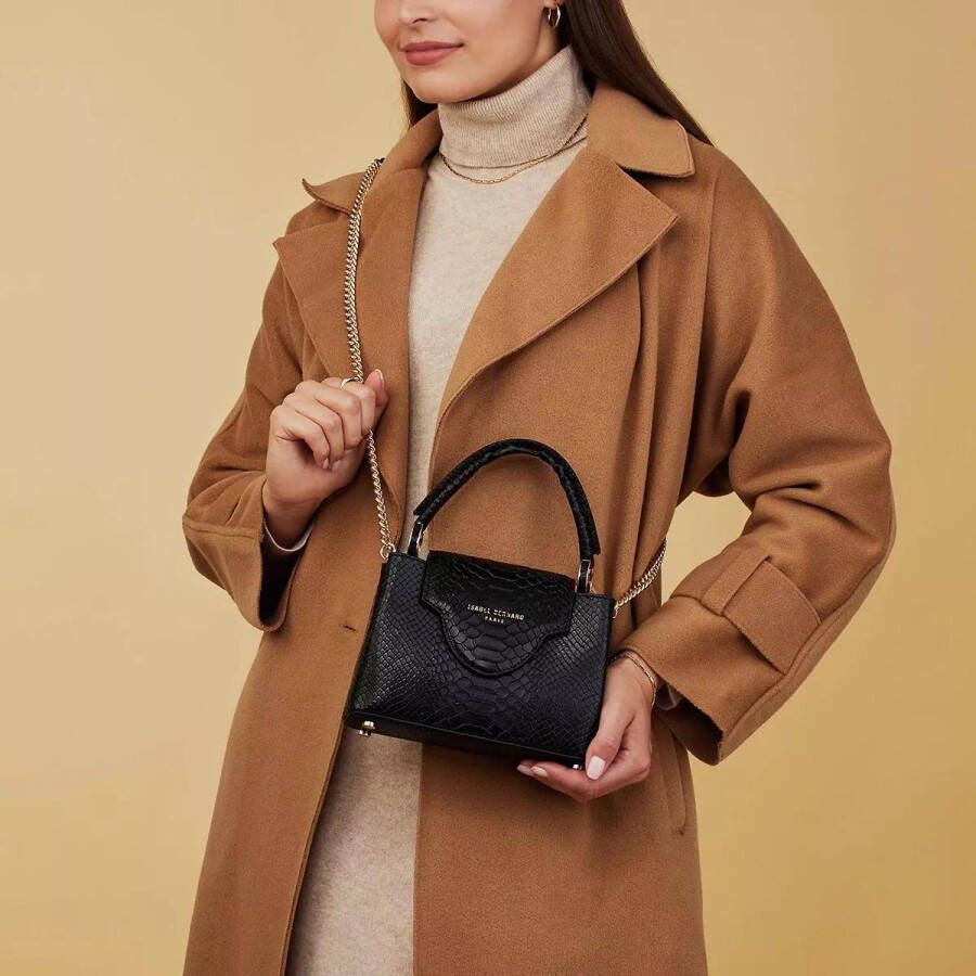 Isabel Bernard Crossbody bags Femme Forte Zola Black Calfskin Leather Handbag Wi in zwart