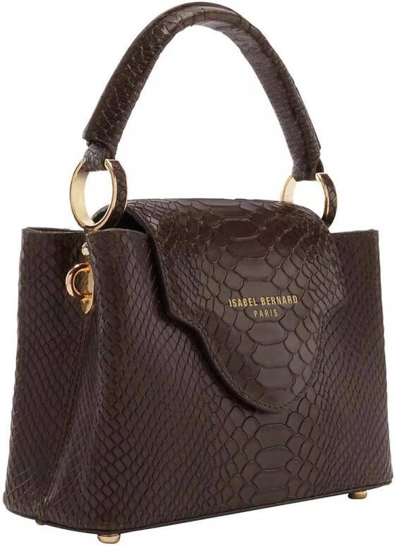Isabel Bernard Crossbody bags Femme Forte Zola Brown Calfskin Leather Handbag Wi in bruin