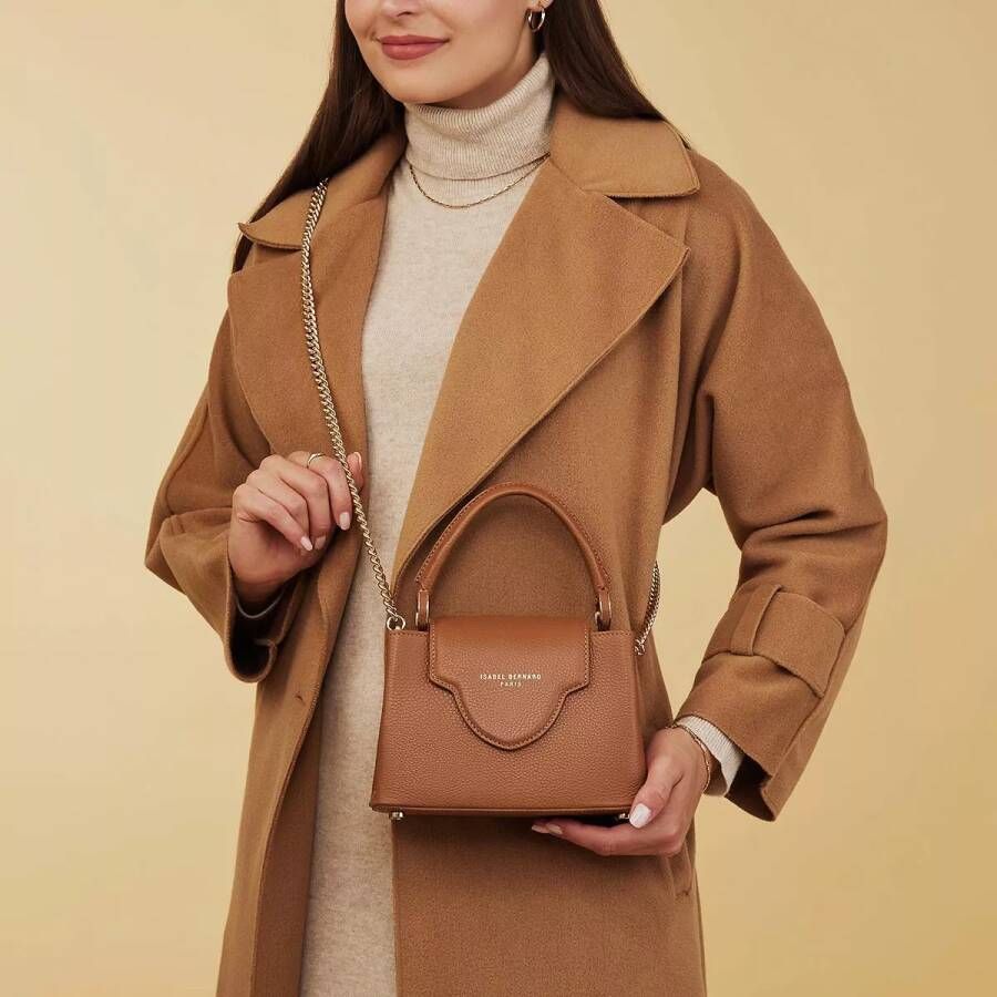 Isabel Bernard Crossbody bags Femme Forte Zola Cognac Calfskin Leather Handbag in cognac
