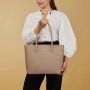 Isabel Bernard Crossbody bags Honoré Lysanne Taupe Calfskin Leather Shoulder Bag in beige - Thumbnail 1