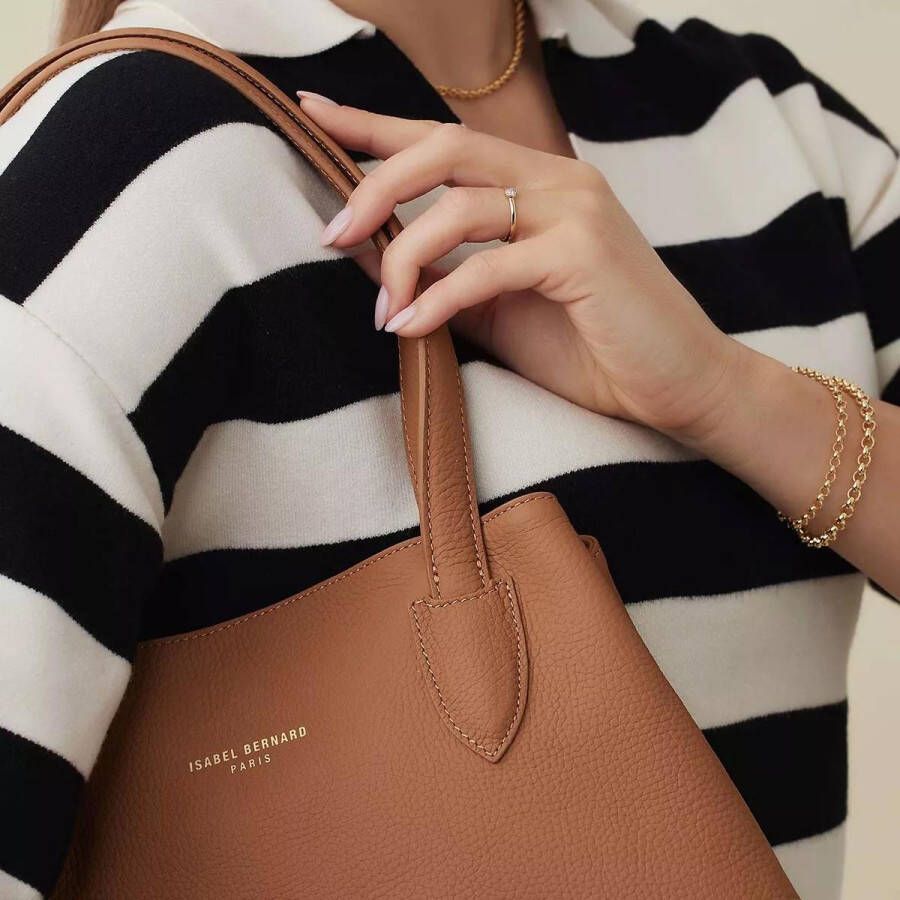 Isabel Bernard Totes Honoré Francine calfskin leather handbag in cognac