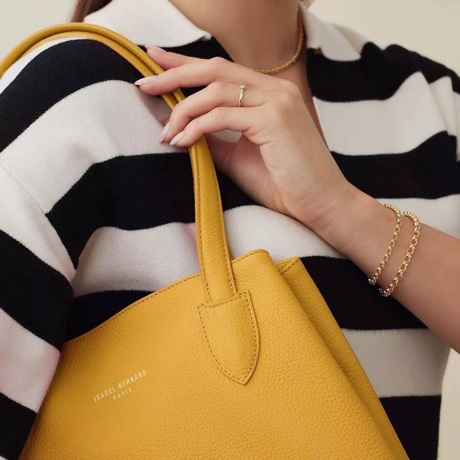 Isabel Bernard Totes Honoré Francine calfskin leather handbag in geel
