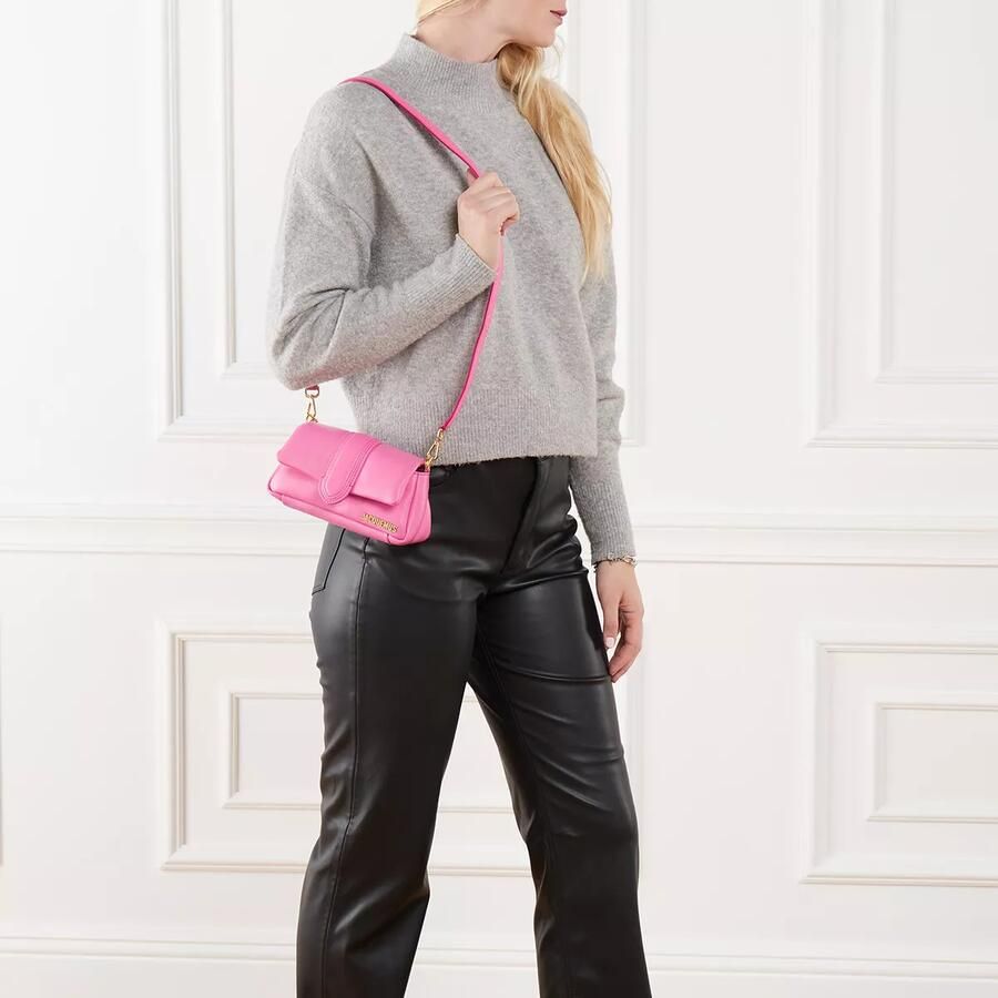 Jacquemus Fluorescerend Roze Gewatteerde Leren Schoudertas Pink Dames