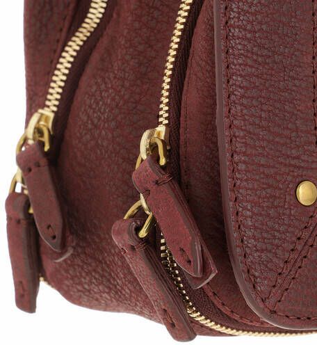 Furla Zwarte Canvas Schoudertas met Leren Inzetstukken Beige Dames