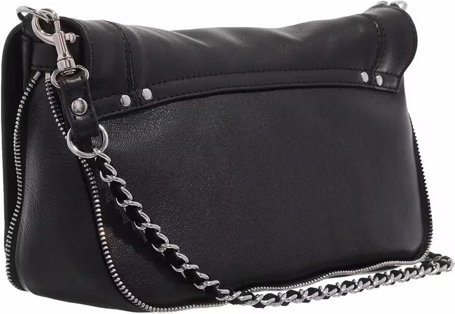Jérôme Dreyfuss Zwarte leren schoudertas met ketting Black Dames