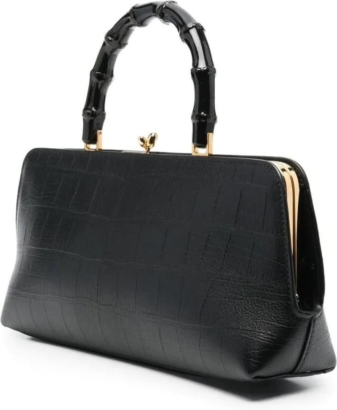 Jil Sander Clutches Goji Small Bamboo Bag in zwart