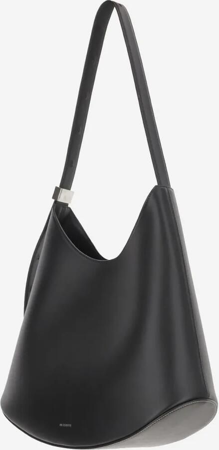 Jil Sander Crossbody bags Schultertasche Eldorado aus Glattleder in zwart