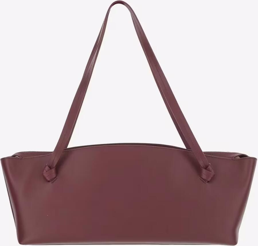 Jil Sander Hobo bags Bordeaux Leather Shoulder Bag in rood