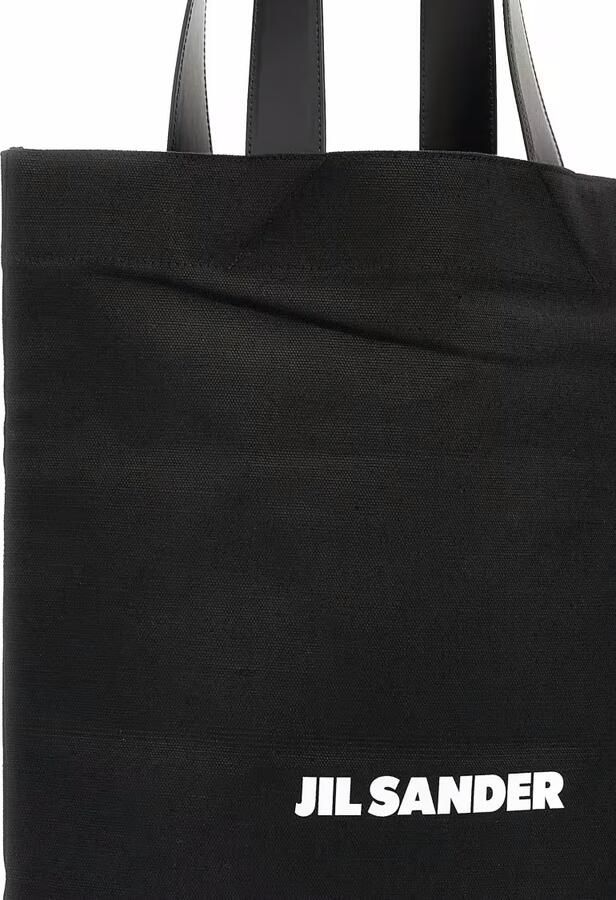 Jil Sander Shoppers & Totes 'Flat Shopper' Large Shopping Bag in zwart