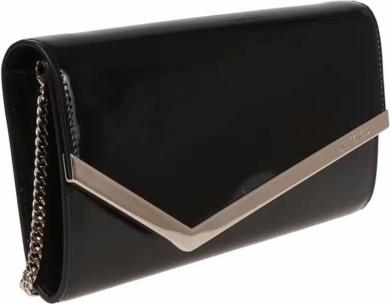 Jimmy Choo Clutches Emmie Patent Leather Clutch in zwart