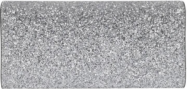 Jimmy Choo Clutches Powder Glitter Fabric Clutch in zilver