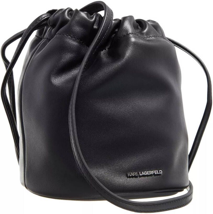 Karl Lagerfeld Bucket bags Ikonik Leather Small Bucket in zwart