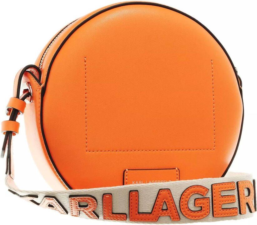 Karl Lagerfeld Crossbody bags Circle Round Perforated in oranje