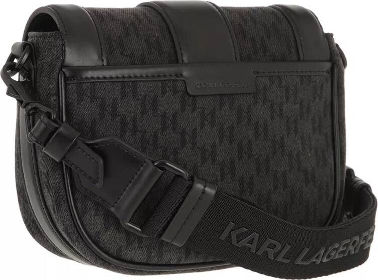 Karl Lagerfeld Crossbody bags K Saddle Bag Mono Dnm Sm in grijs