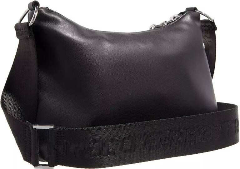 Karl Lagerfeld Jeans Hobo bags Tech Leather Sm Hobo in zwart