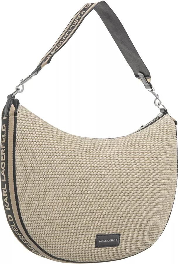 Karl Lagerfeld Hobo bags K Moon Md Shoulderbag Raffia in beige