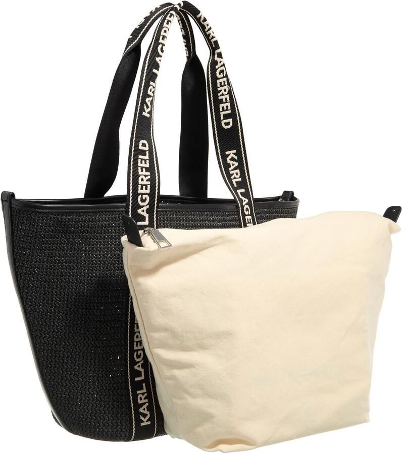 Karl Lagerfeld Shoppers & Totes K Essential Raffia Bag in zwart - Foto 2