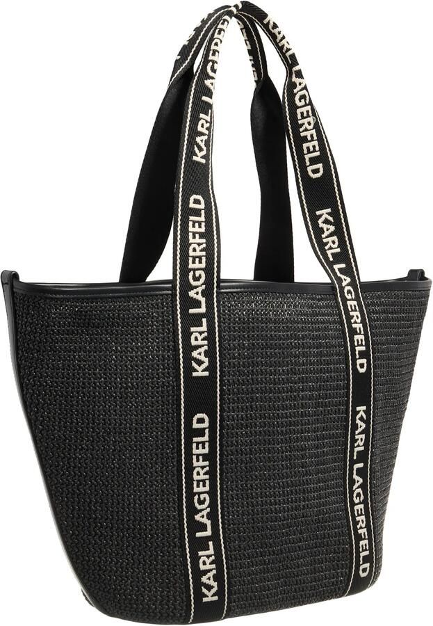 Karl Lagerfeld Shoppers & Totes K Essential Raffia Bag in zwart - Foto 3