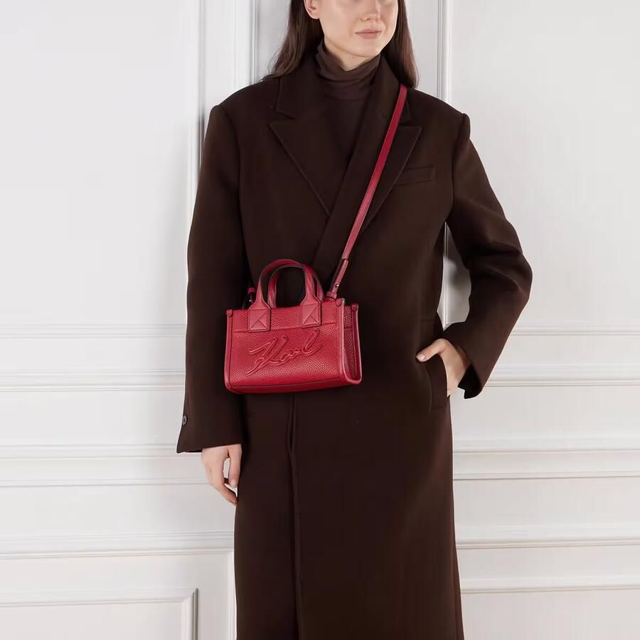 Karl Lagerfeld Shoppers & Totes K Skuare Sm Tote Grainy in rood - Foto 4