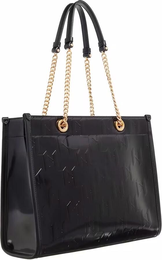 Karl Lagerfeld Shoppers & Totes K Skuare Sp Shiny Mono Md Tote in zwart