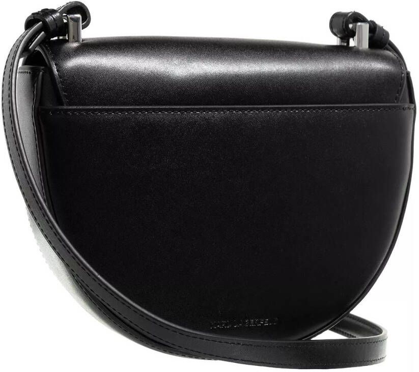 Karl Lagerfeld Satchels Signature Small Saddle Bag in zwart