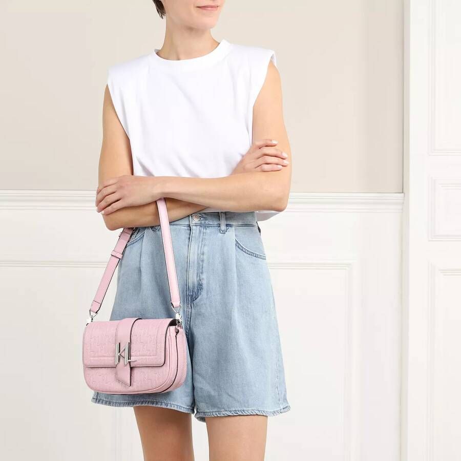 Karl Lagerfeld Shoppers K Saddle Shoulderbag Emboss in roze