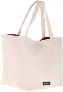 Karl Lagerfeld Shoppers Rue St Guillaume Canvas Tote in white