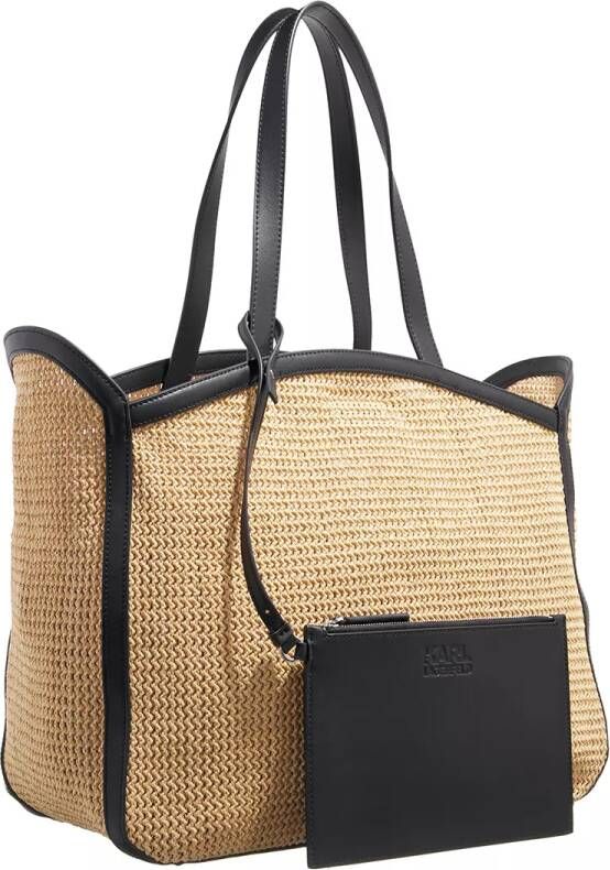 Karl Lagerfeld Totes Circle Raffia Lg Tote in beige