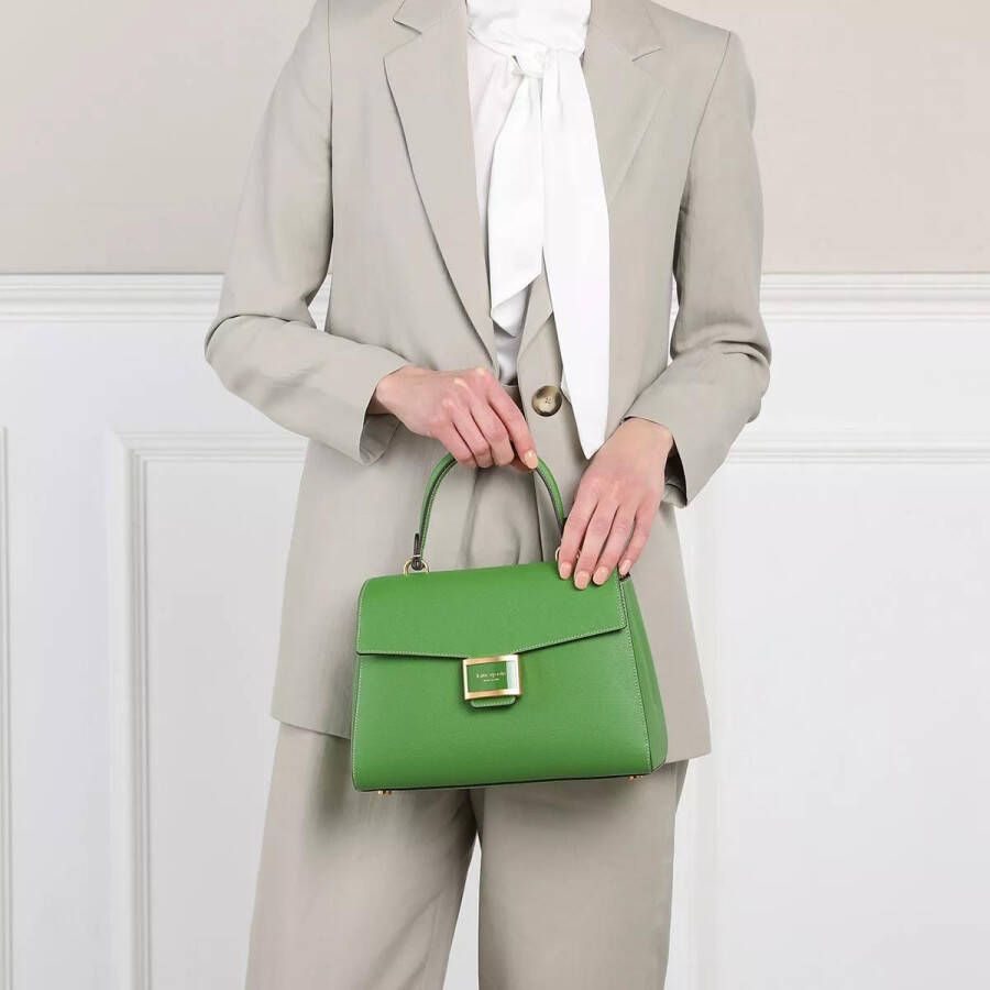 Kate spade new york Satchels Katy Textured Leather Medium Top Handle in groen