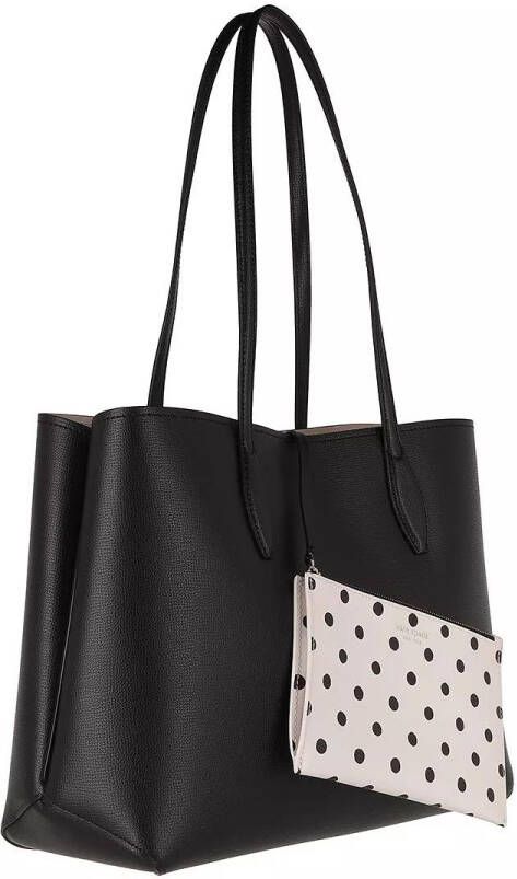 Kate spade new york Totes All Day Crossgrain Leather Large Tote in zwart