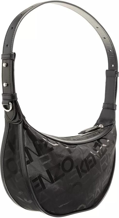 Kenzo Zwarte Stoffen Schoudertas Black Dames