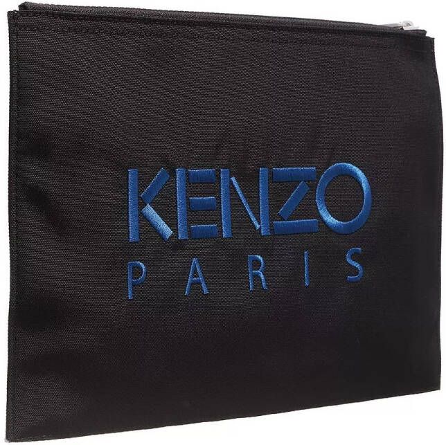 Kenzo Pochettes Large Clutch Embroidered Logo in black
