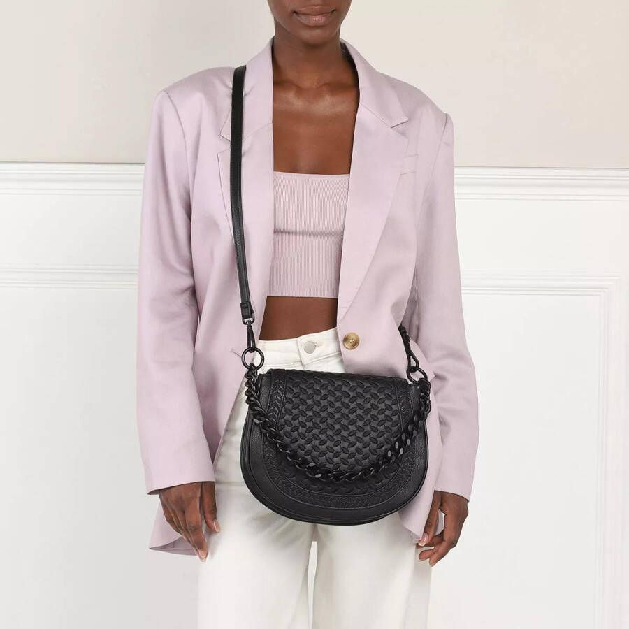 Bally Hobo bags Black Leather Beckett Beltcross Handbag in zwart