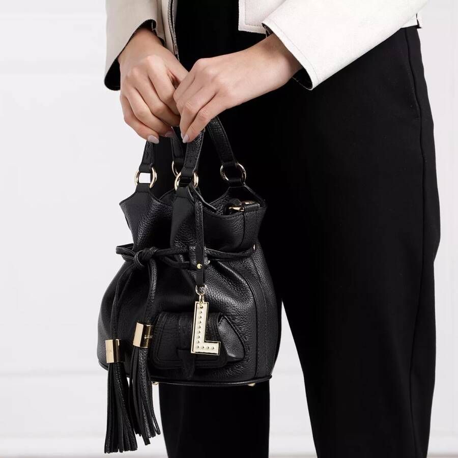 Lancel Bucket bags Flirt Grained Leather Bucket Bag Small in zwart