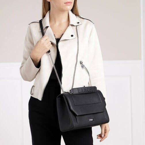 Lancel Ninon Flap Tas Zwart Leer Black Dames
