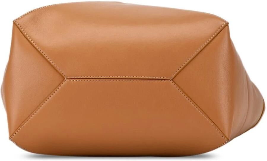 Loewe Shoppers 2023 Medium Shiny Calfskin Puzzle Fold Tote in bruin