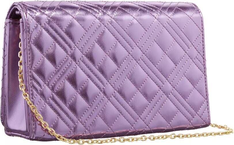Moschino Love Gewatteerde Lavendel Schoudertas Purple Dames