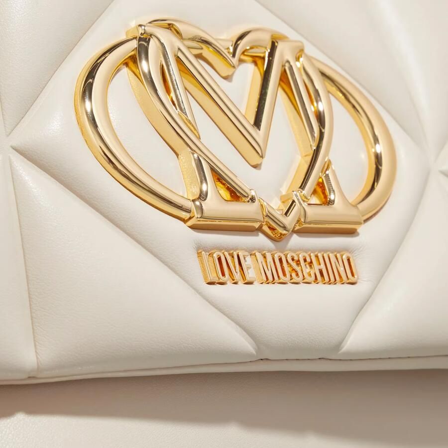 Love Moschino Middelgrote tassen Lente Zomer Collectie Polyurethaan Beige Dames