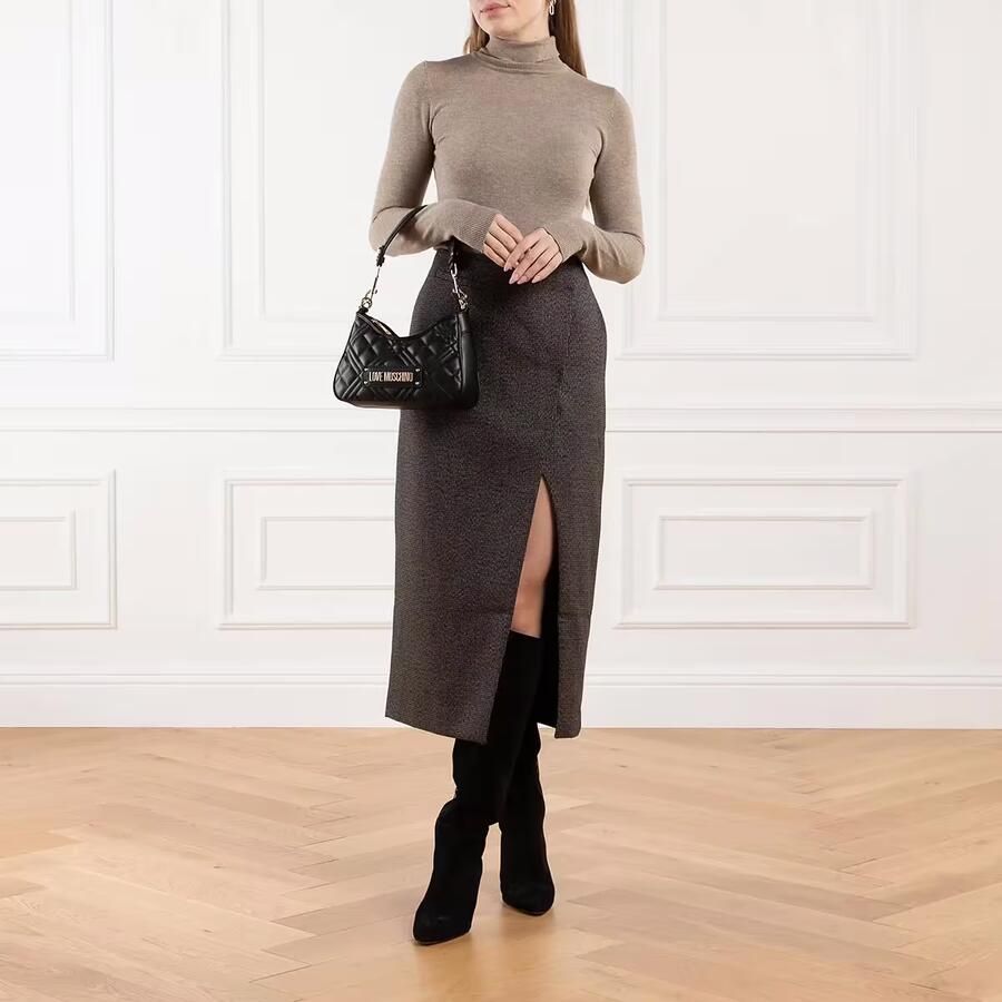 Love Moschino Zwarte Polyethyleen Handtas Elegant Ontwerp Vrouwen Black Dames - Foto 4