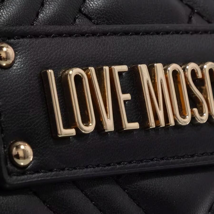Love Moschino Zwarte Polyethyleen Handtas Elegant Ontwerp Vrouwen Black Dames